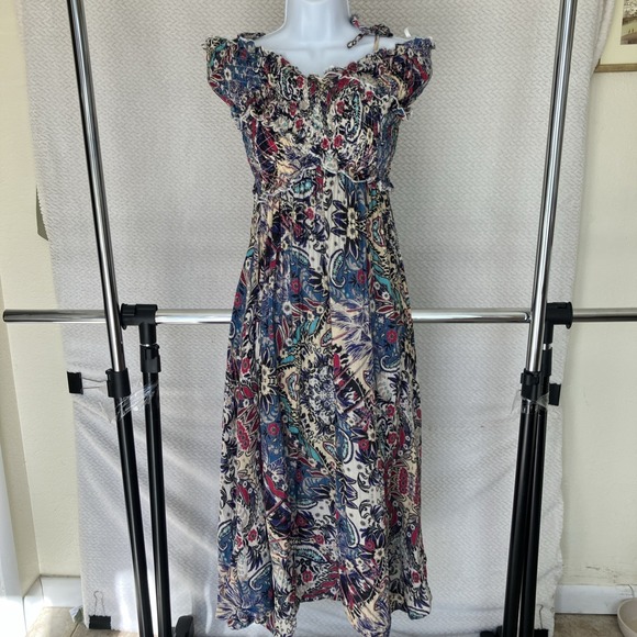 Anthropologie Dresses & Skirts - Anthropologie‎  Floral Maxi Dress Small Off the Shoulder Ruffle Boho Wedding